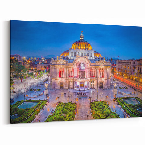 Mexico City Skyline Art - Iconic Palacio de Bellas Artes Canvas Print