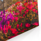 Mexico City Landscape Print - Vibrant Flowers & Metropolitan Cathedral Art