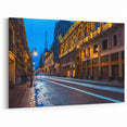 Mexico City Nightscape Art - Illuminated Historic Street Canvas Print