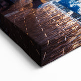 Mexico City Nightscape Art - Illuminated Historic Street Canvas Print