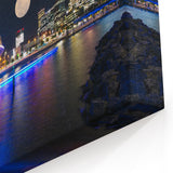Perth Cityscape at Night - Australia Wall Art Moonlit Perth Landscape