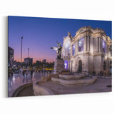 Mexico City Art Prints - Sunset at Palacio de Bellas Artes Canvas
