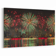 Perth Fireworks Cityscape Print - Australia Wall Art Vibrant Nightscape