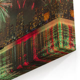 Perth Fireworks Cityscape Print - Australia Wall Art Vibrant Nightscape