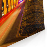 Vibrant Mexico City Skyline Art – Iconic Aqueduct Night Scene Canvas Print