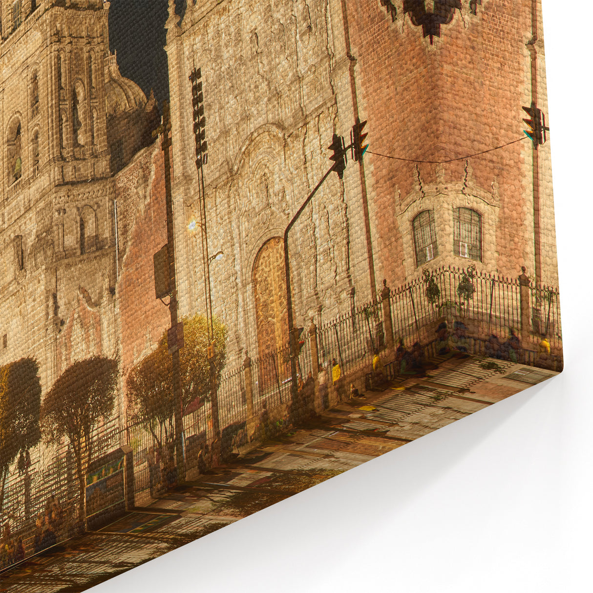 Mexico City Art Print – Historic Cathedral at Night Canvas Wall Decor