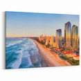 Queensland Photography Art - Gold Coast Skyline and Beach Canvas