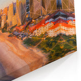 Queensland Photography Art - Gold Coast Skyline and Beach Canvas