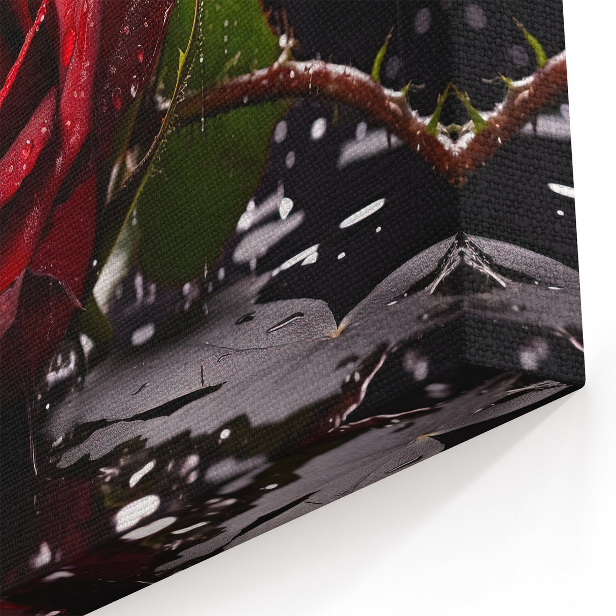 Romantic Red Rose Wall Art – Vibrant Floral Rose Canvas Print for Décor