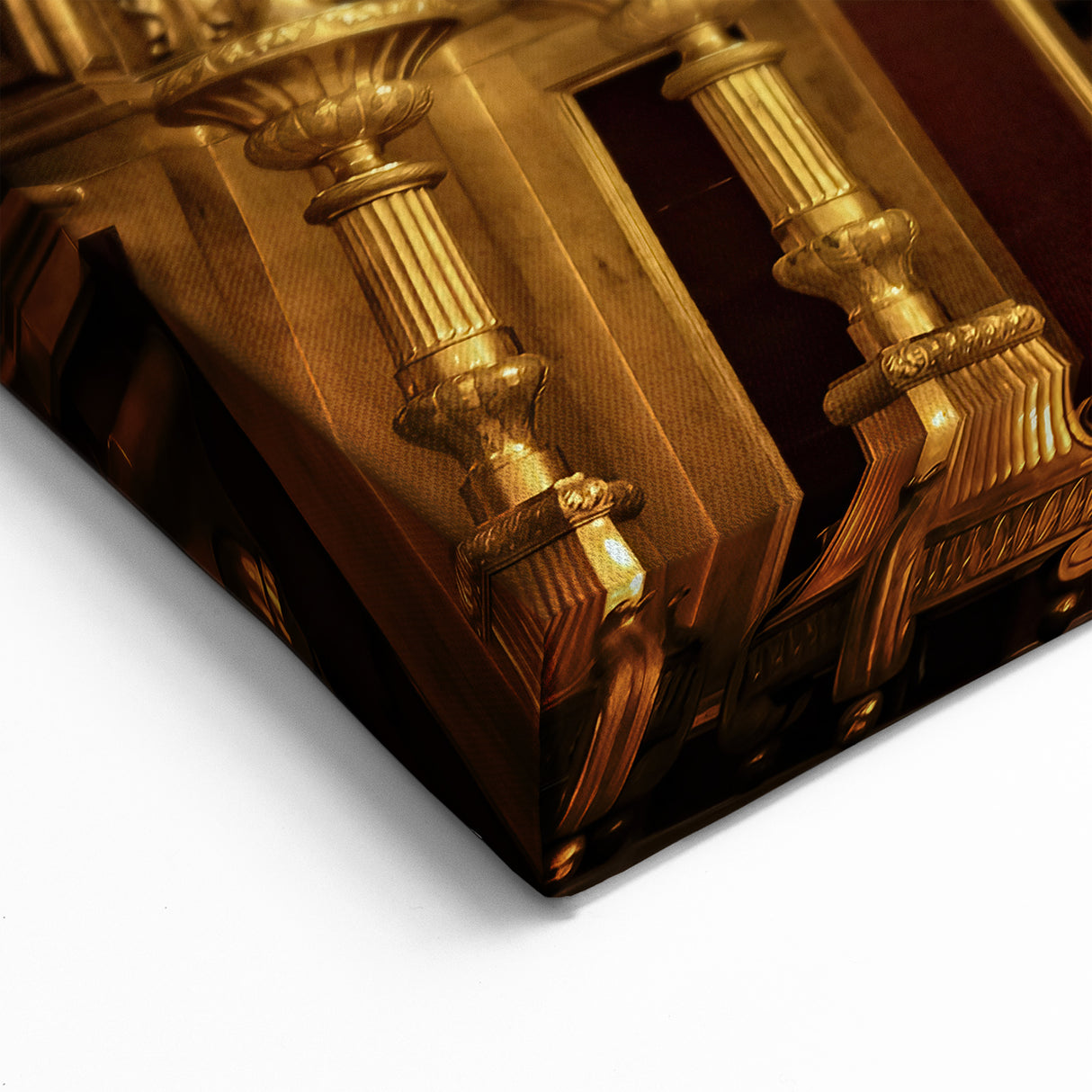 Mexico City Art – Ornate Golden Church Interior Canvas Print for Wall Decor