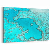 Queensland Coastal Prints - Aerial View of Great Barrier Reef Art