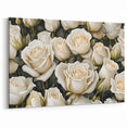 Elegant Cream Rose Wall Art – Floral Rose Canvas Print for Home Décor