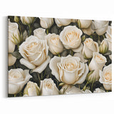 Elegant Cream Rose Wall Art – Floral Rose Canvas Print for Home Décor