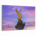 Mexico City Skyline Art – Angel of Independence at Sunset Canvas Print