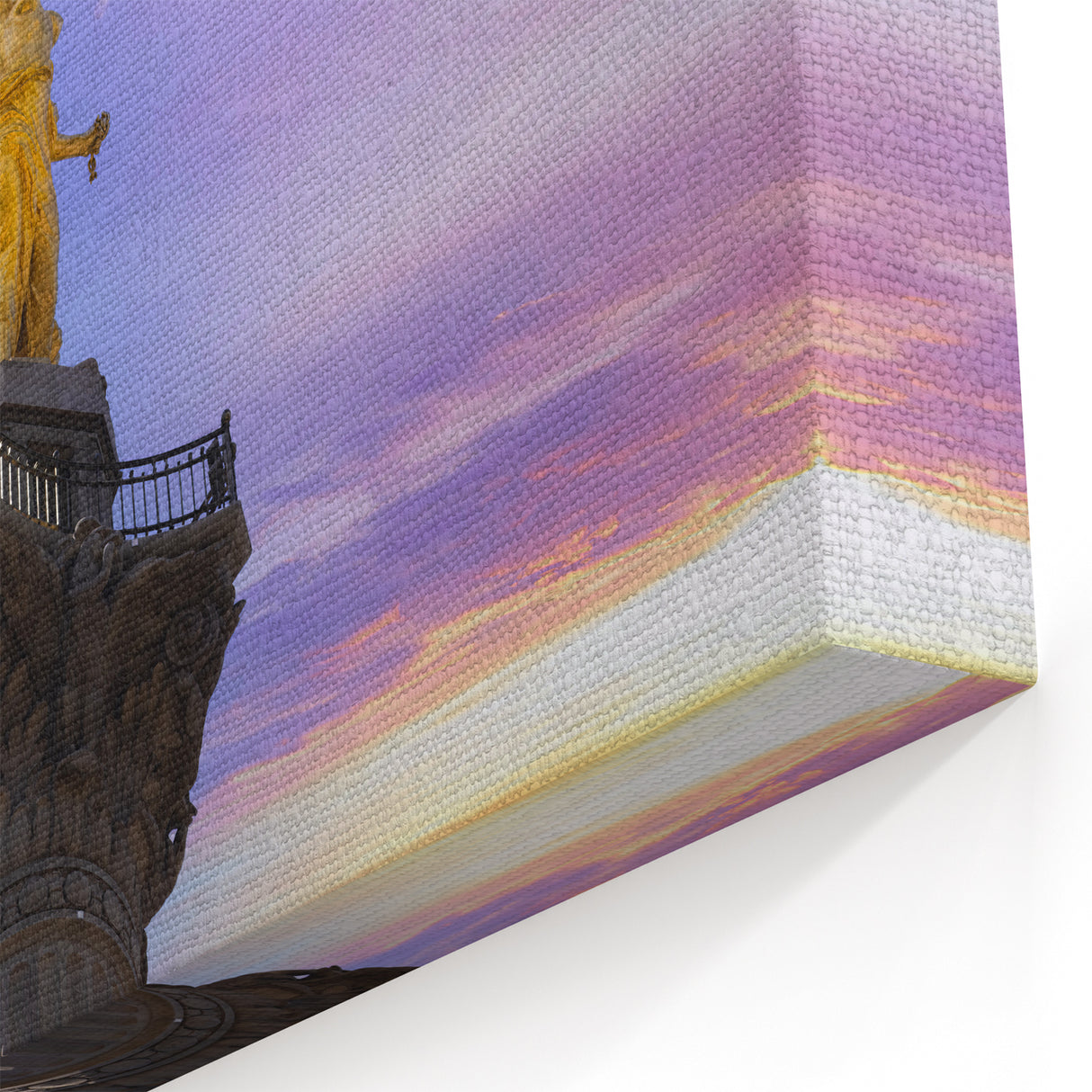 Mexico City Skyline Art – Angel of Independence at Sunset Canvas Print
