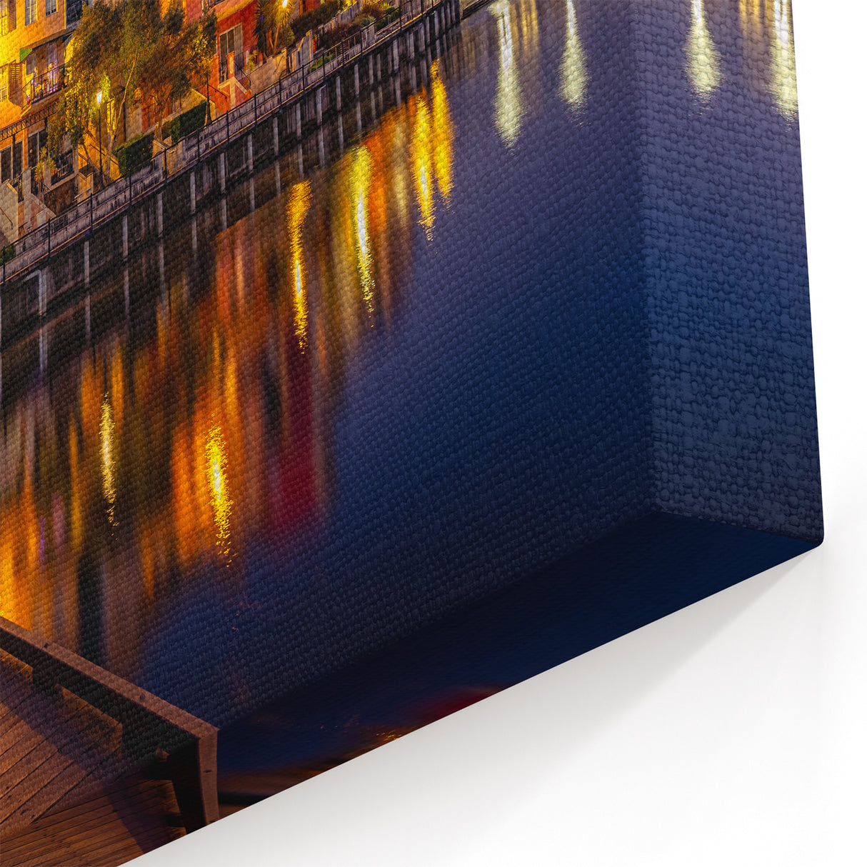 Queensland Cityscape Prints - Vibrant Waterfront at Night Wall Art