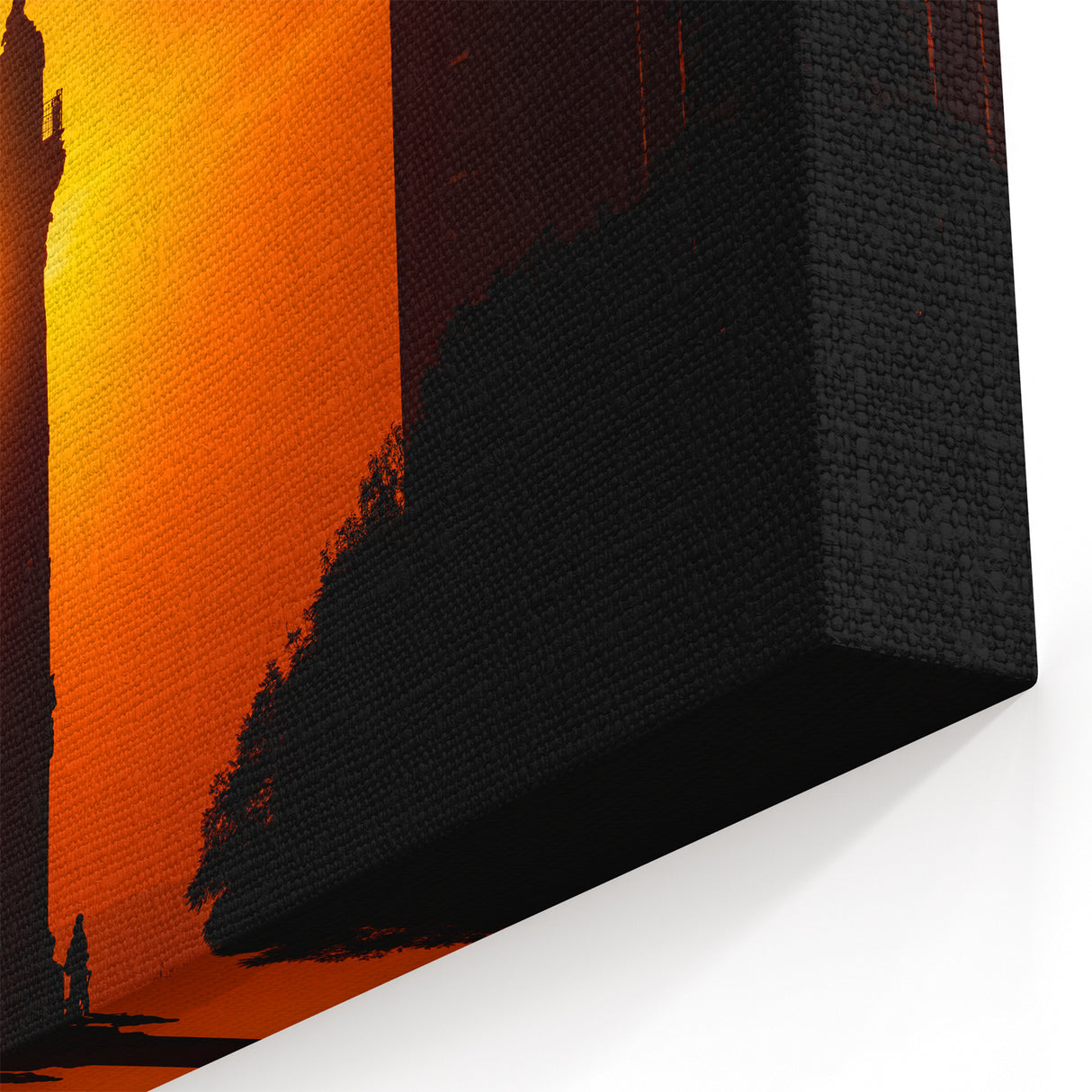 Mexico City Sunset Art – Angel of Independence Silhouette Canvas Print