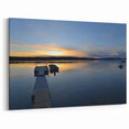 Golden Sunset by the Dock – Tranquil Northwest Territories Wall Art