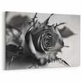 Grayscale Rose Wall Art – Elegant Floral Rose Canvas Print for Décor