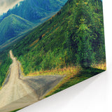 Winding Road to the Mountains – Scenic Landscape Wall Art from Northwest Territories