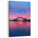 Sydney Harbour Bridge Art - Vibrant Sunset Canvas Prints of Iconic Landmark