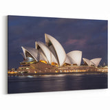 Sydney Opera House Art - Elegant Night Canvas Prints of Iconic Landmark