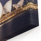 Sydney Opera House Art - Elegant Night Canvas Prints of Iconic Landmark