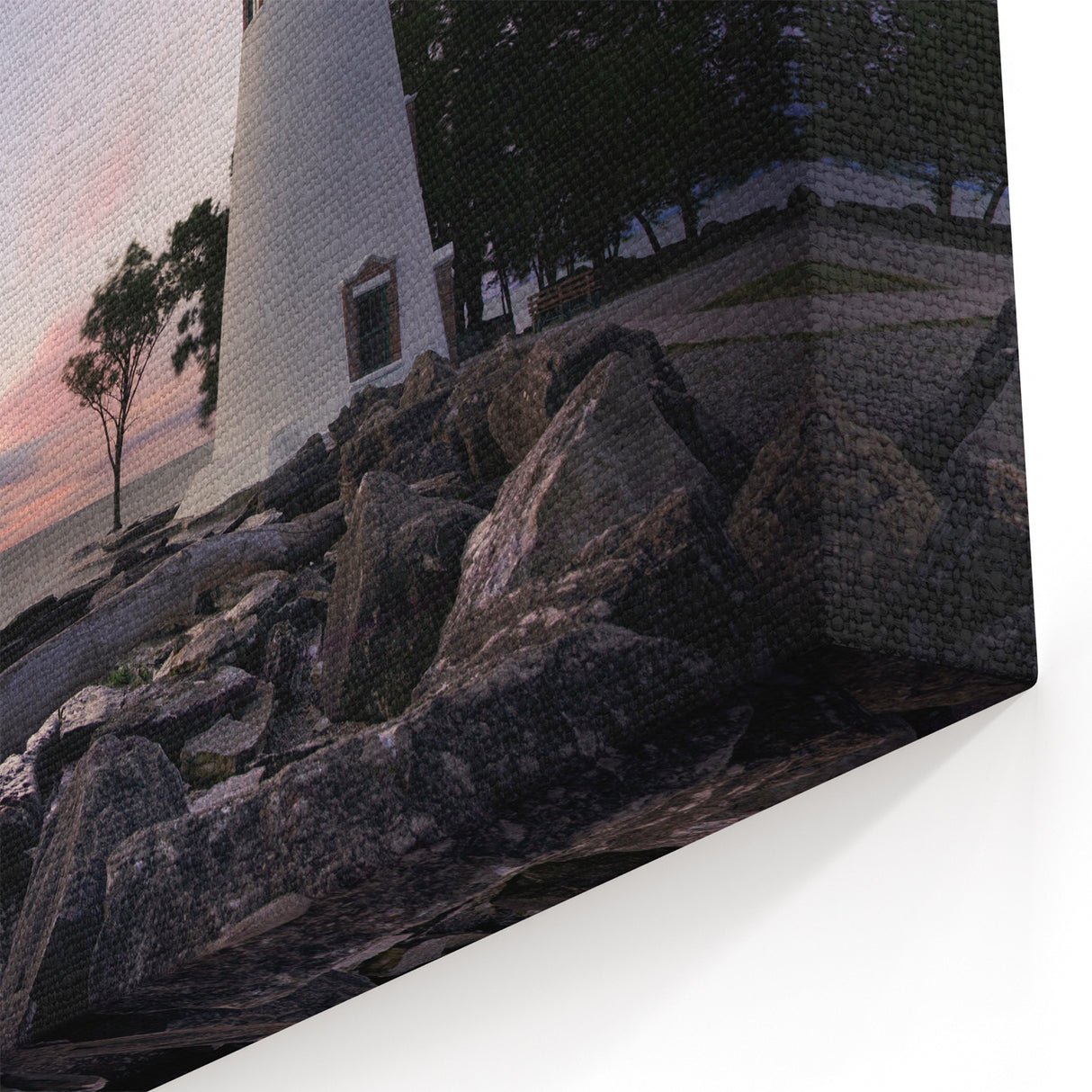 Nova Scotia Lighthouse at Dusk - Tranquil Coastal Landscape Wall Art
