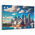 Sydney Skyline Art - Vibrant Cityscape Canvas Prints of Opera House
