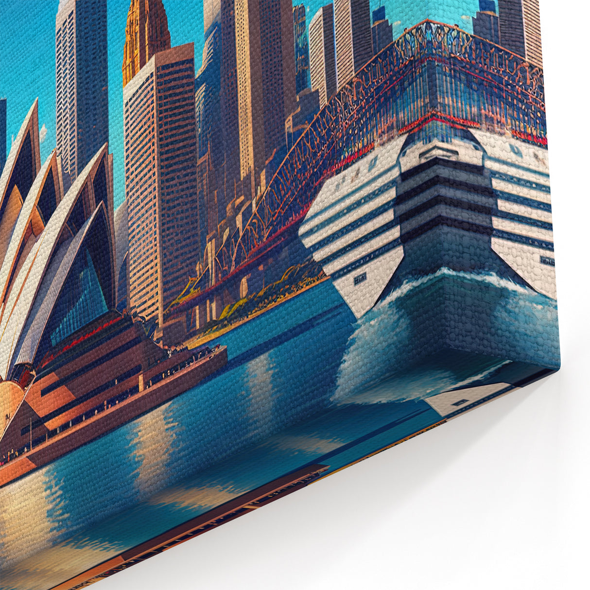 Sydney Skyline Art - Vibrant Cityscape Canvas Prints of Opera House