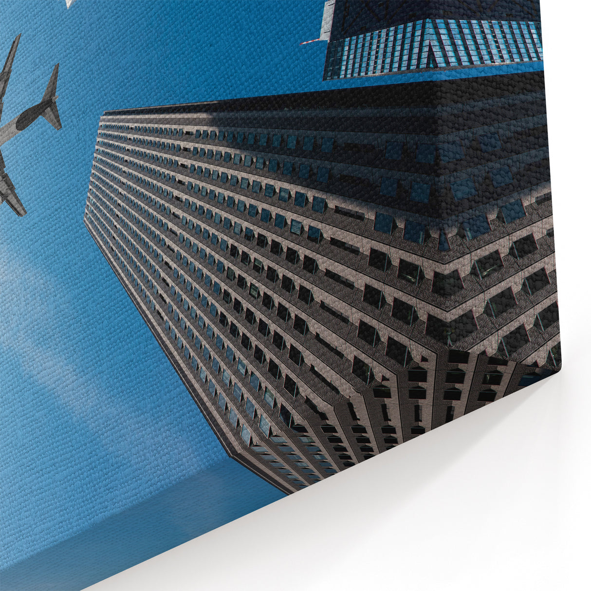 Tokyo Cityscape Print – Urban Skyline Art with Airplane for Japan Wall Decor