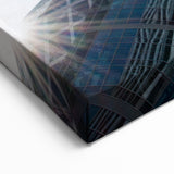 Tokyo Cityscape Print – Urban Skyline Art with Airplane for Japan Wall Decor