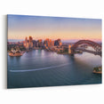 Sydney Cityscape Art - Aerial View of Opera House and Harbour Bridge
