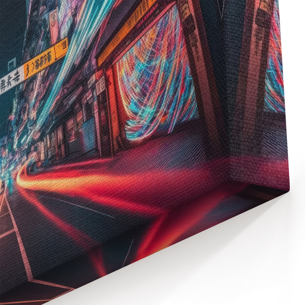 Tokyo Modern Art – Dynamic Night Cityscape with Neon Lights Print