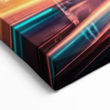 Tokyo Modern Art – Dynamic Night Cityscape with Neon Lights Print