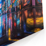 Tokyo Night Cityscape Art – Vibrant Neon Street Print for Japan Decor