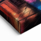 Tokyo Night Cityscape Art – Vibrant Neon Street Print for Japan Decor