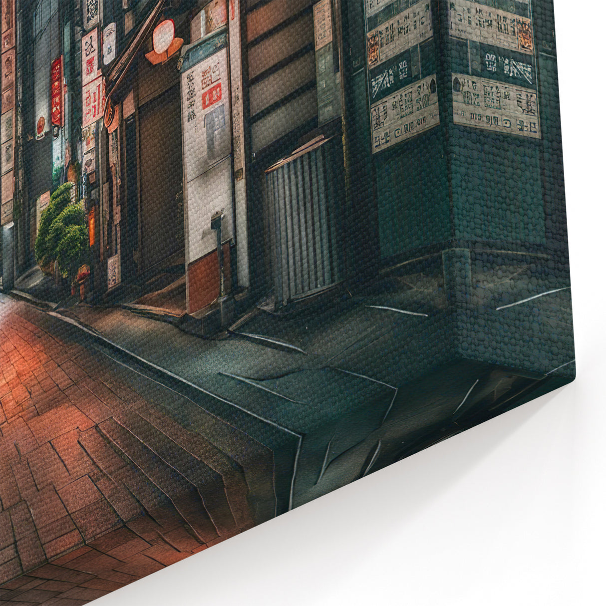 Tokyo Alleyway Art – Serene Night Cityscape Print for Japan Wall Decor