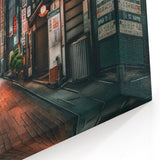 Tokyo Alleyway Art – Serene Night Cityscape Print for Japan Wall Decor