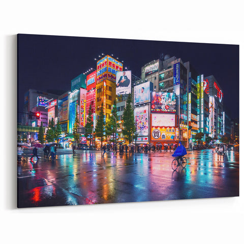 Tokyo Nightlife Art – Vibrant Cityscape Print with Neon Lights for Wall Decor