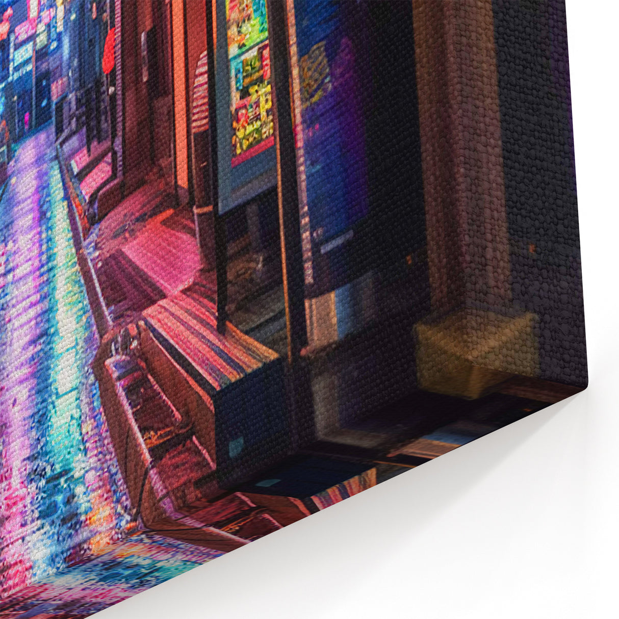 Tokyo Alley Night Art – Vibrant Neon Street Cityscape Print for Wall Decor