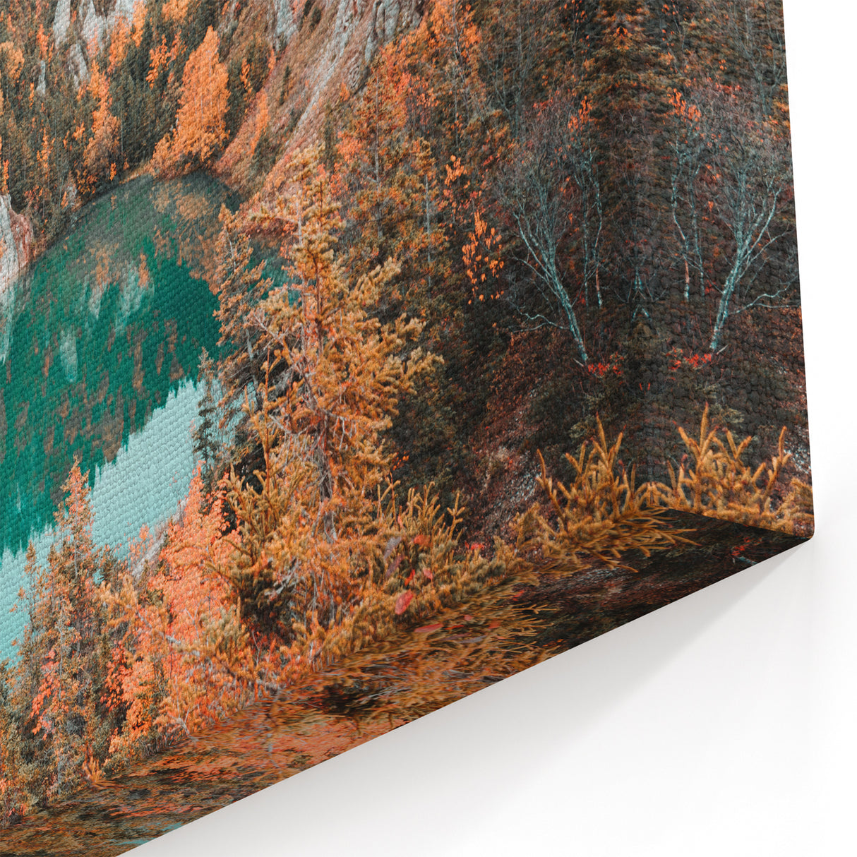 Autumn Lake in Nova Scotia - Scenic Fall Landscape Canvas Wall Art