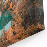Autumn Lake in Nova Scotia - Scenic Fall Landscape Canvas Wall Art