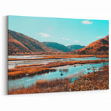 Vibrant Nova Scotia Marshlands - Scenic Autumn Landscape Canvas Art