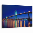 Halifax Bridge at Night - Stunning Nova Scotia Cityscape Canvas Art