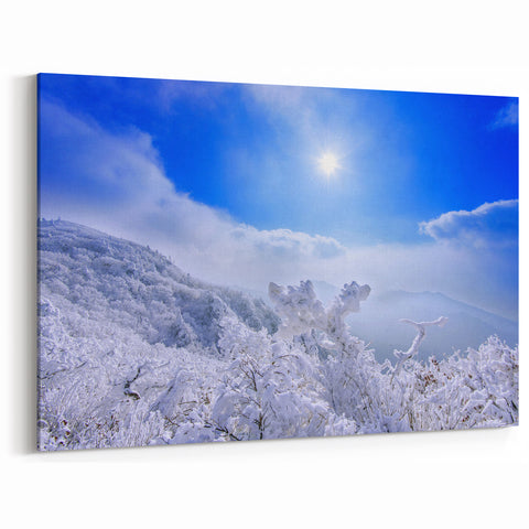 Winter Wonderland in Korea - Scenic Snowy Landscape Art Print