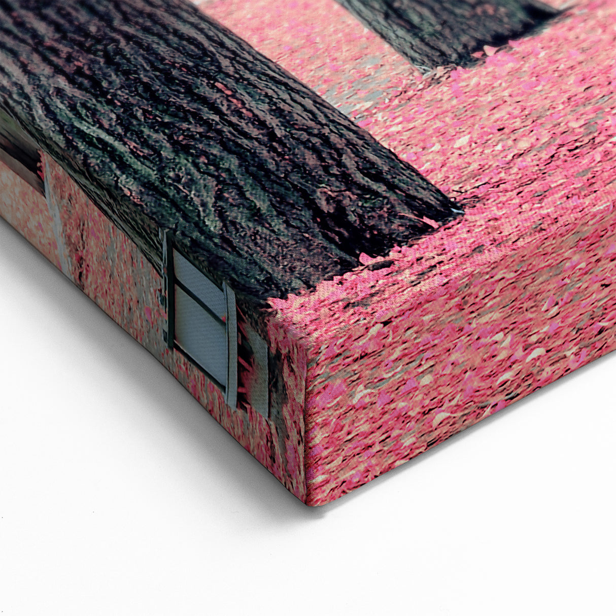 Vibrant Pink Korean Trees - Scenic Pathway Nature Art Print