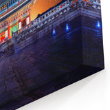 Korean Palace at Night - Scenic Galaxy Sky Art Print