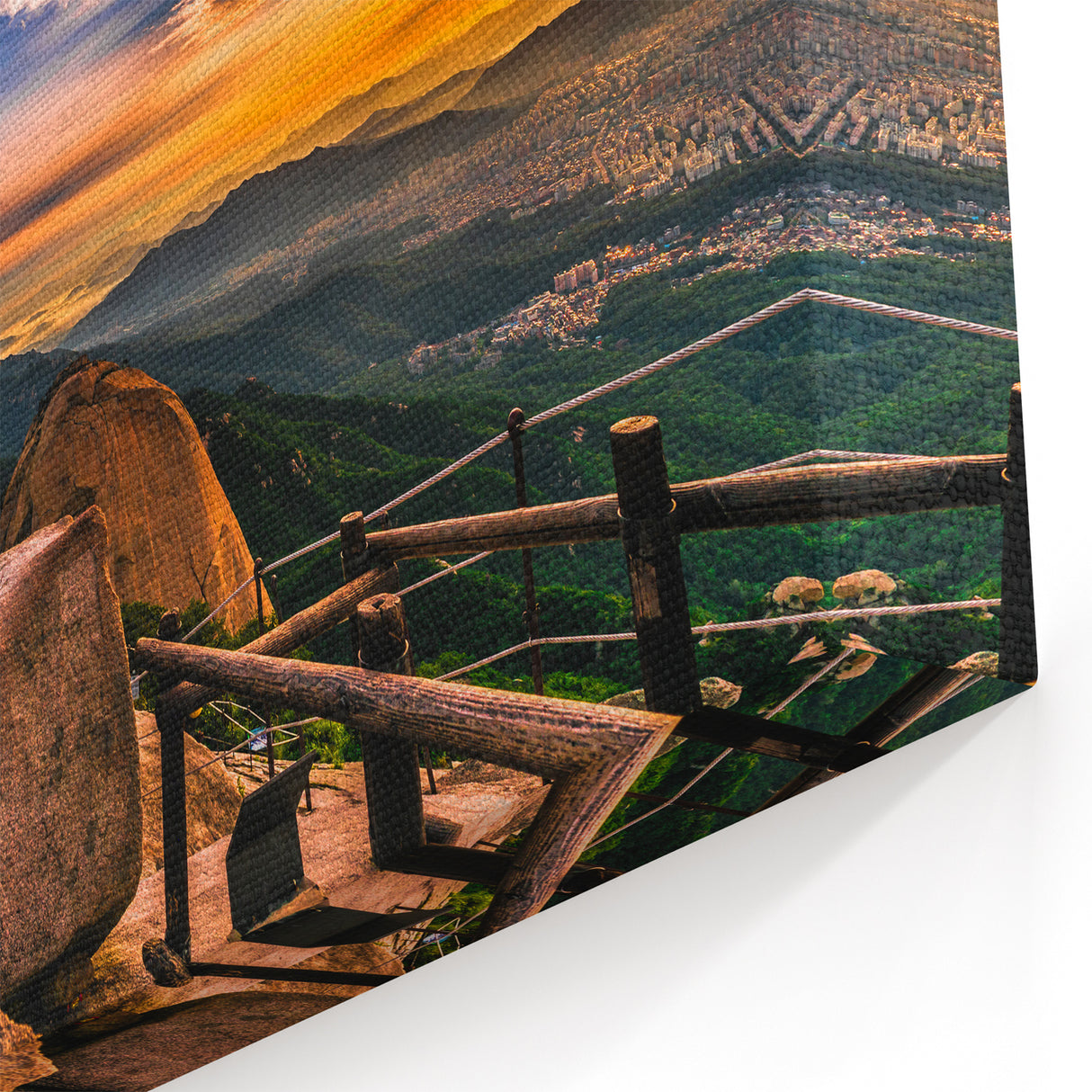 Korean Mountain Sunset - Breathtaking Scenic Landscape Art Print