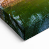 Korean Cherry Blossoms by Water - Scenic Spring Landscape Art Print